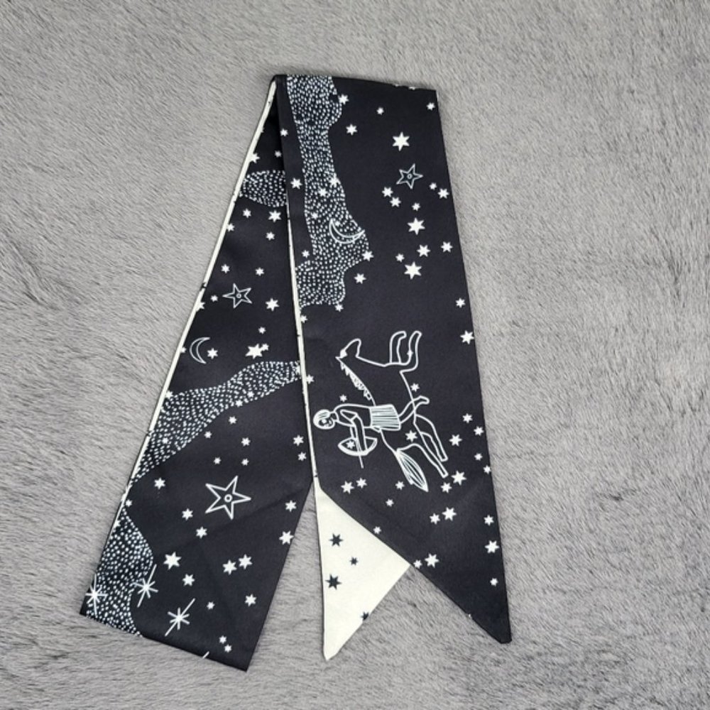 Sagittarius Zodiac Sign Silk Twilly Scarf - Picture 3 of 7